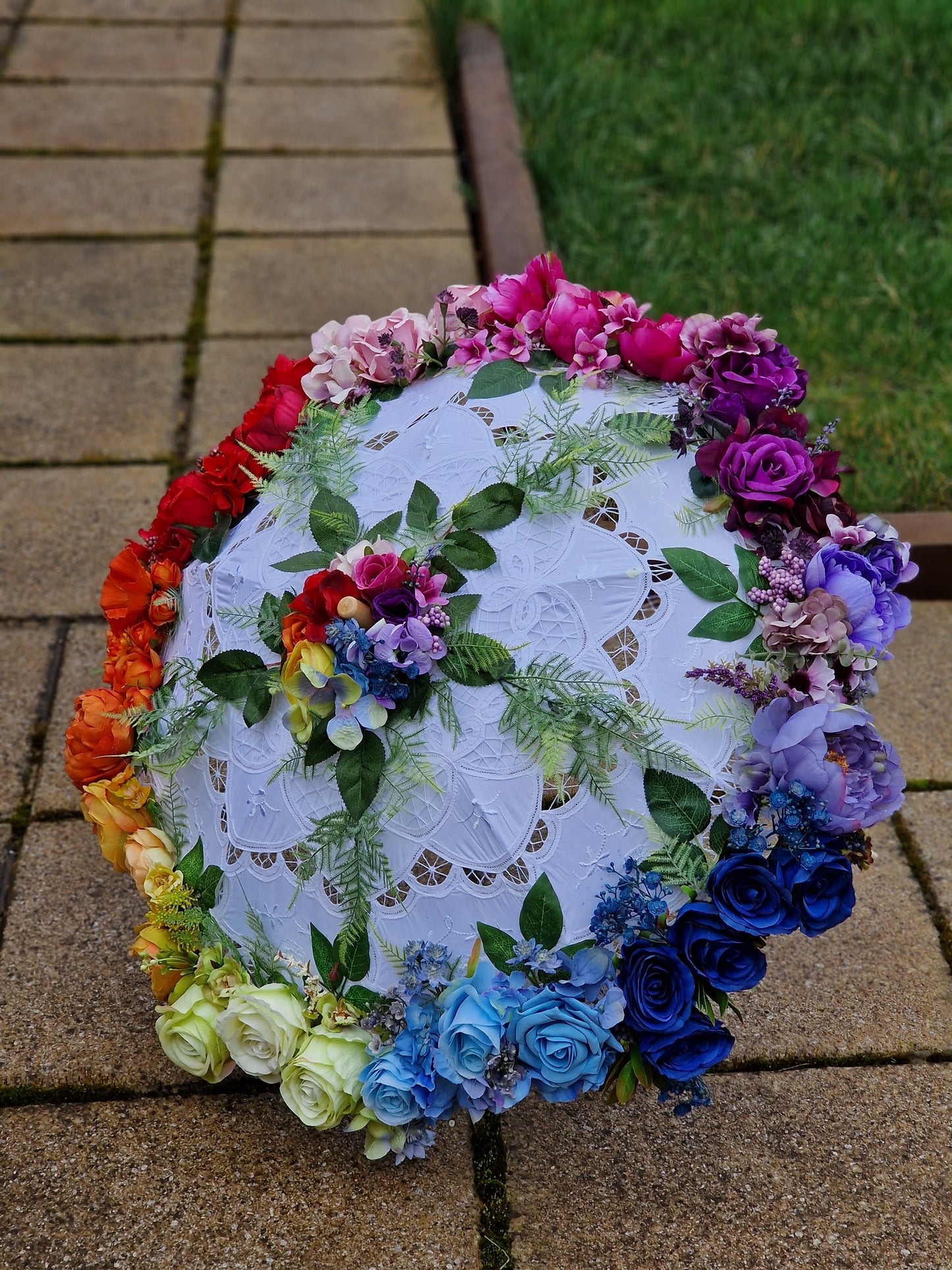 Rainbow Bridal Umbrella