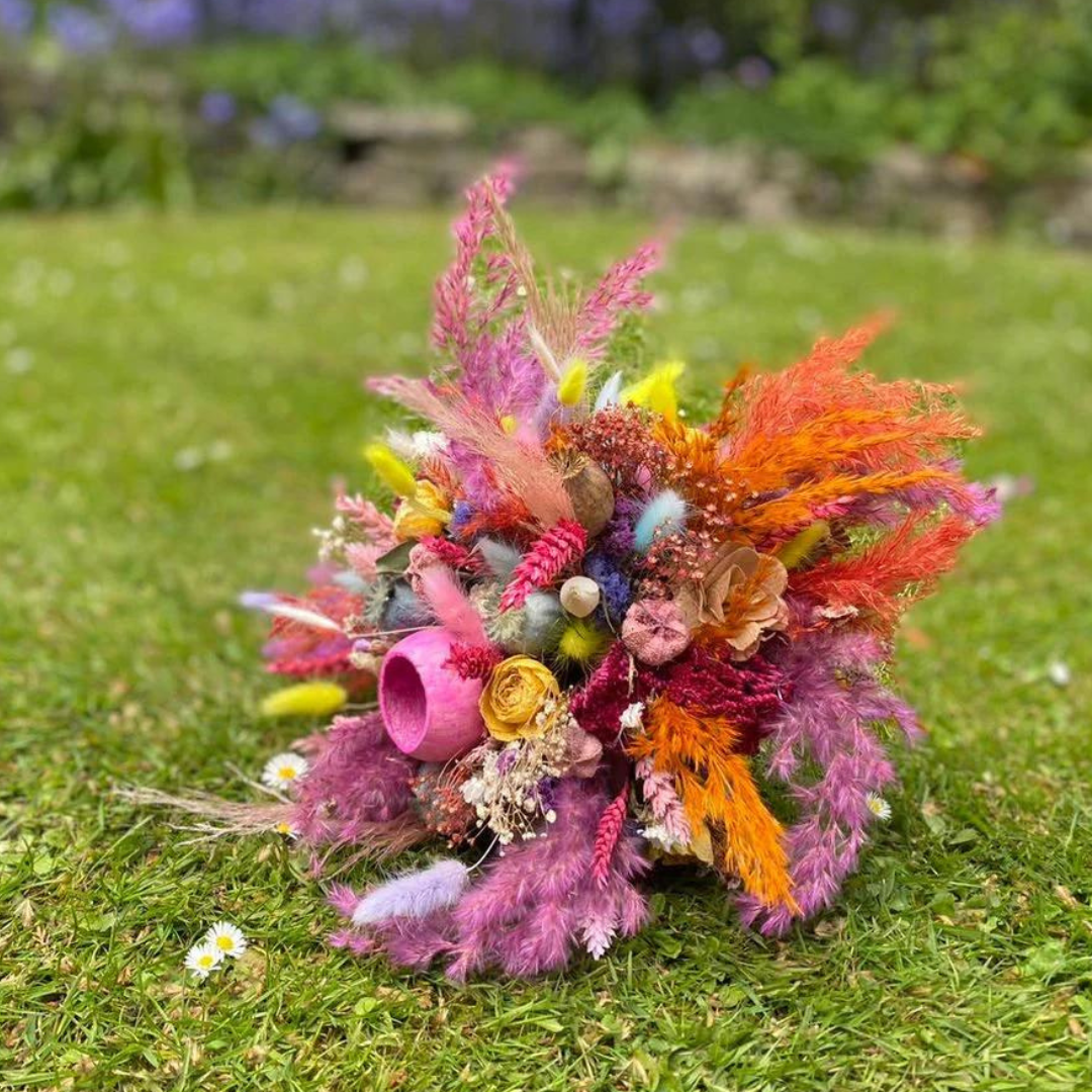 Rainbow Wildflower Bridal Bouquet