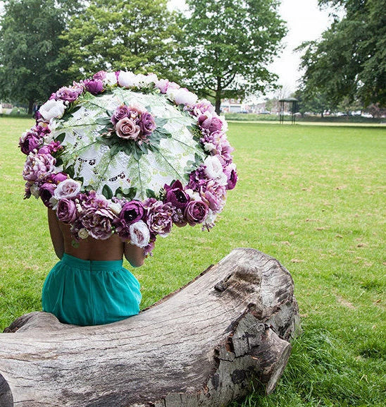 Bridal Floral Umbrella Lace Parasol