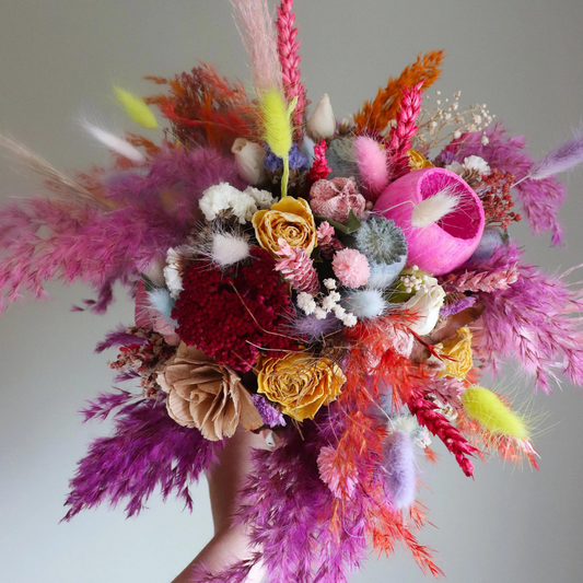 Rainbow Wildflower Bridal Bouquet